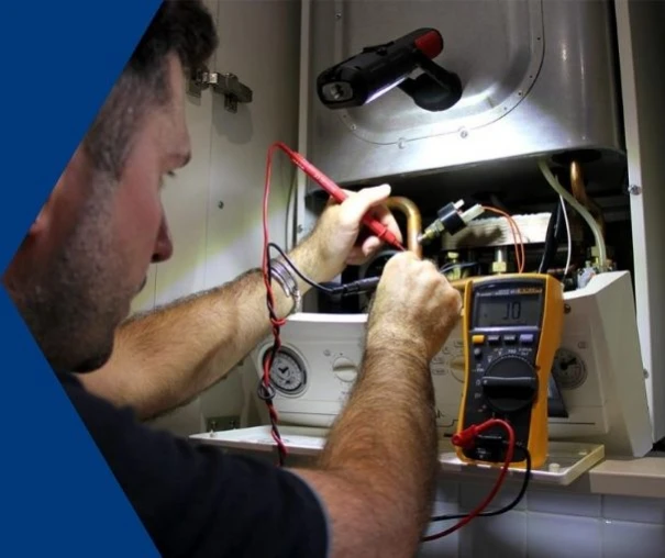 Plumber installing outside tap